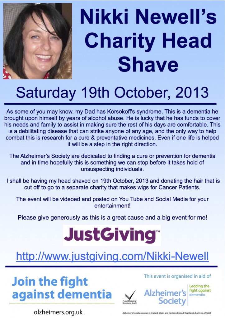 Nikki Newell Head Shave 19th October 2013